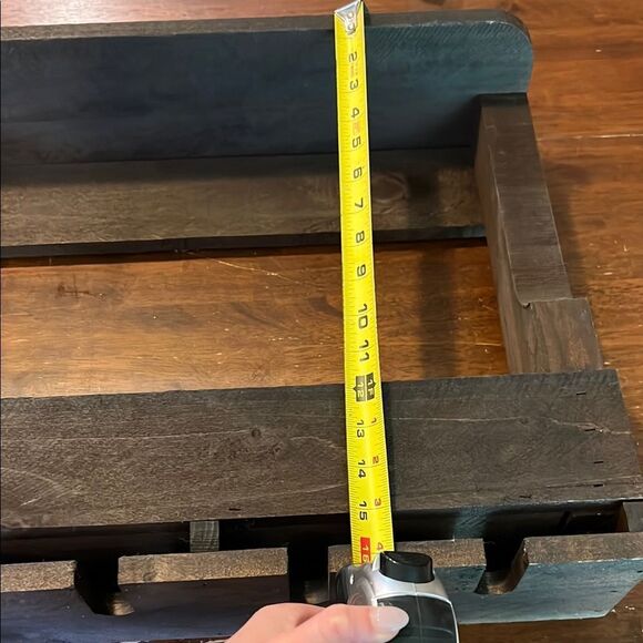 Wine rack. Wooden. Holds 4 glasses and 5 bottles. - Picture 4 of 6